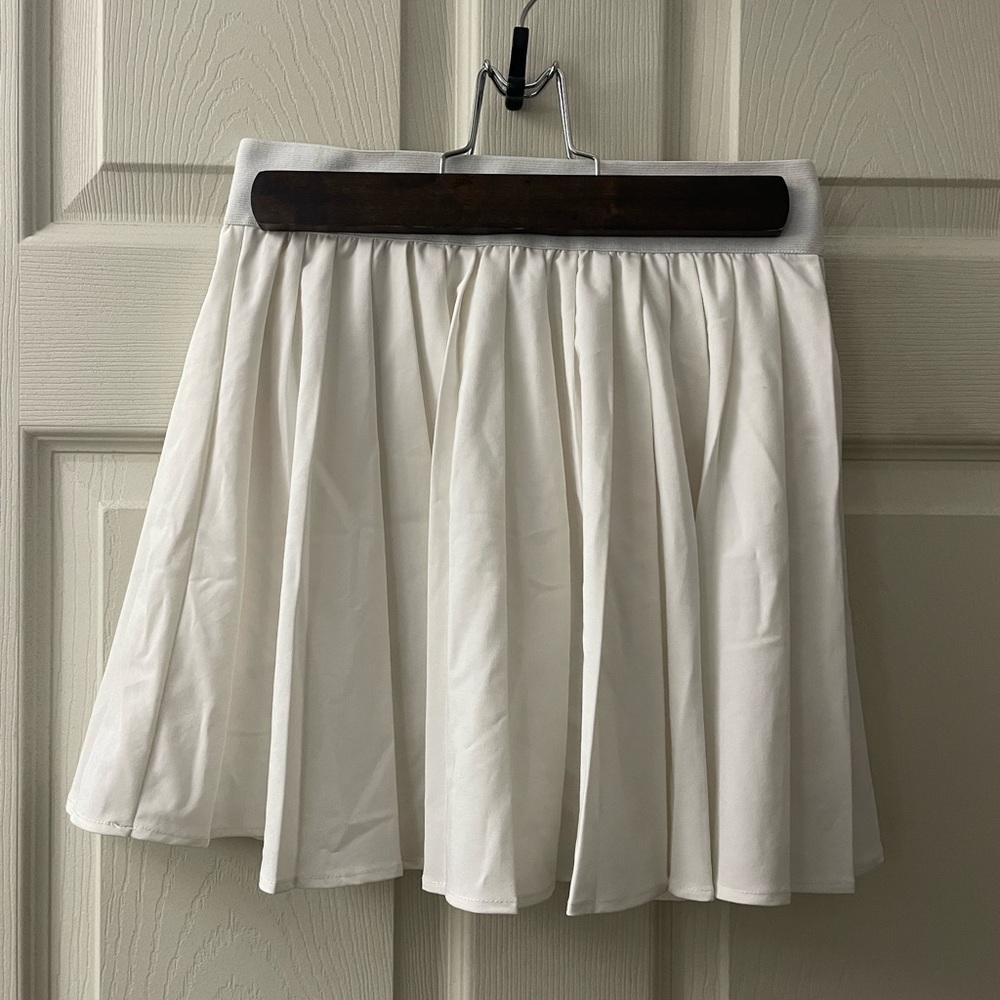 White tennis skort
